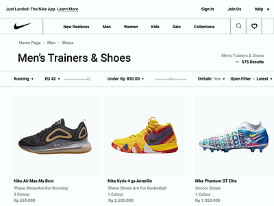 Web Design Shoe Shop