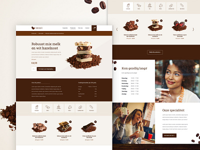 Chocolate webshop design ui ux web webdesign webshop