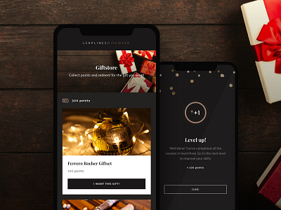 Giftstore Design app design gift iphone level points ui
