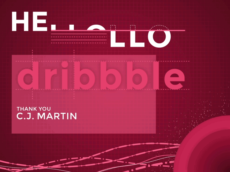 Hello Dribbble! animation design dribbble gif hello invite