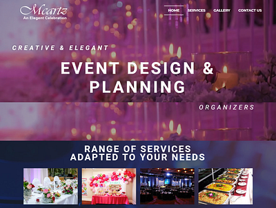 Event Planning and Decoration Website de design ui