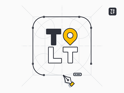 Process concept development lithuania logo pent tool pinpoint sketch tool vector wireframe