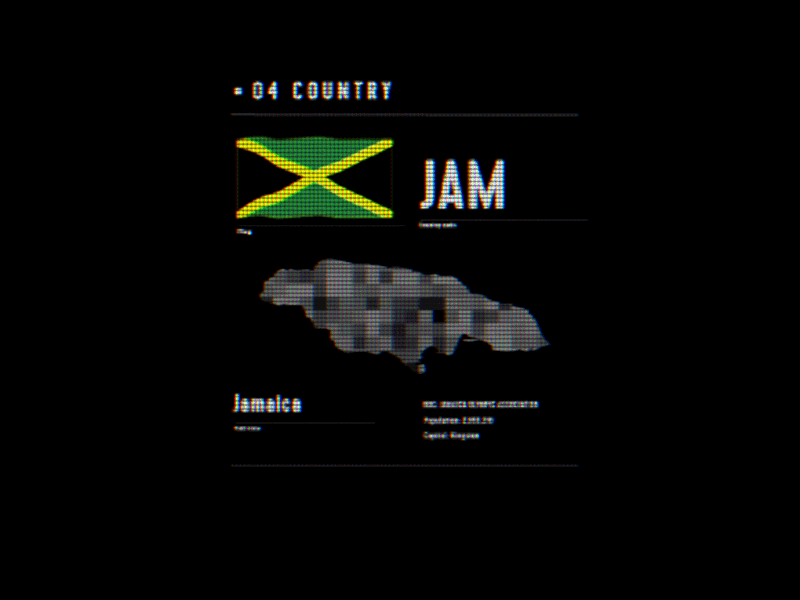 Jamaica animation country gfx jamaica map motion styleframe tab ui