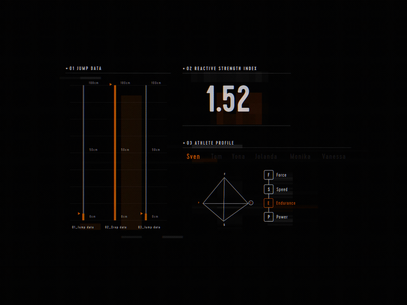 Athlete Test no.1 ae animation athlete c4d motion sport ui