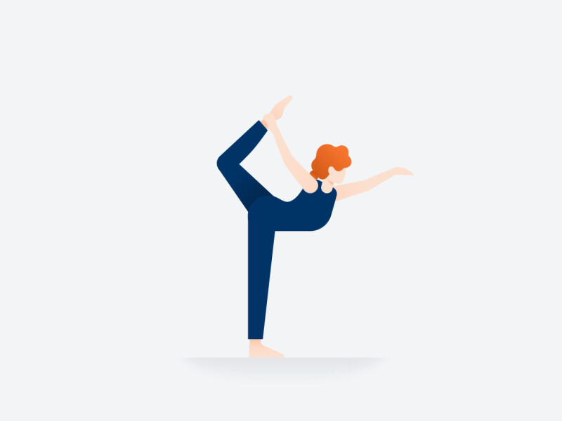 Yogi affinity after effects animation character female sports vector yoga