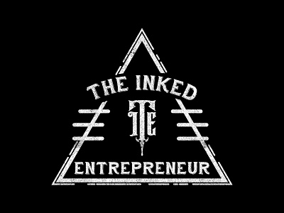 The Inked Entrepreneur - BADGE 02 badge circle entrepreneur identity ink inked logo monogram texture vintage