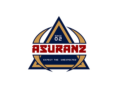 Asuranz asura college friends god icon letter logo mythology vintage