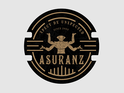 Asuranz2 asura college friends god icon letter logo mythology vintage