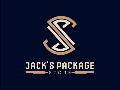 Jack's Package Store icon letters logo logotype monogram package store