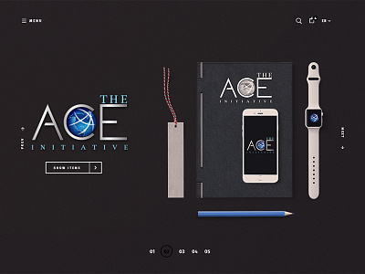 The Ace Initiative ace brand earth entrepreneur glob logo logotype mockup