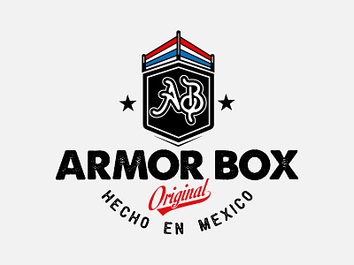 Armor Box badge boxing boxing accesories logotype mexico monogram vintage