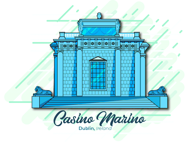 Casino Marino Dublin architecture building casino city dublin illustration ireland landmark marino vector