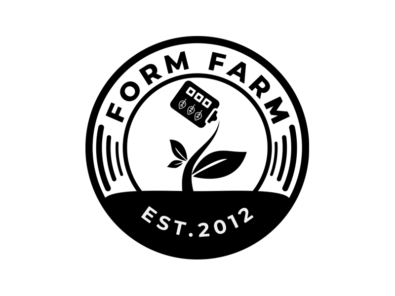 Form Farm app badge earth ecologic farm form icon logo plant vintage