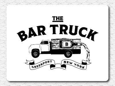 The BarTruck bar classic drinks illustration logo logotype old travel truck vintage