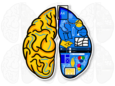 Designer's mind Wix Playoff brain creation designer human illustration illustrator mind wix wix playoff