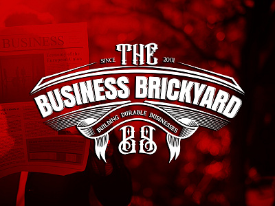 The Business Brickyard badge brick business durable logo monogram vintage yard