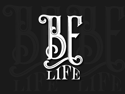 Bearded Entrepreneur Life bearded entrepreneur initials life logo logotype mark monogram vintage