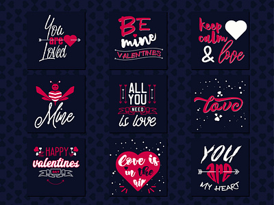 FREE DOWNLOAD Set of 9 Valentine's romantic phrases
