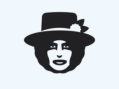Bob Dylan badge face flower guitar hat logo
