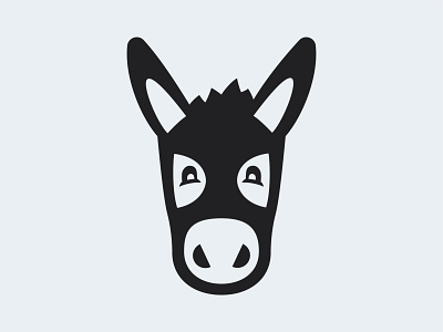 Donkey animal branding cute flat illustration logo mark mule