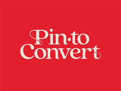 Pin to Convert branding elegant logo serif font typography