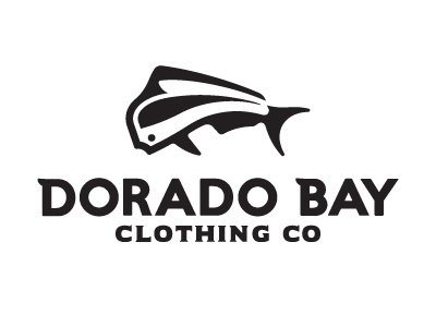 Dorado Bay fish mark negative space typography