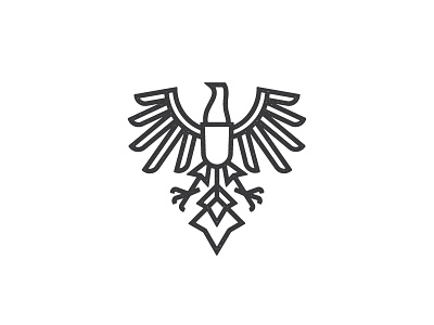 Phoenix Eagle bird eagle feathers germany logo mark outlines phoenix thick lines