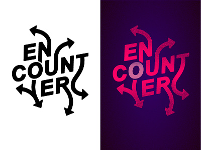 Encounter Type arrow bold font graffiti movement type typography