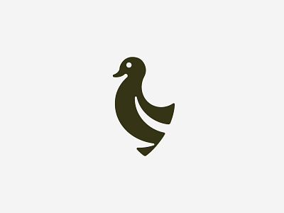 Duck Mark branding curves duckling farm logo silhouette