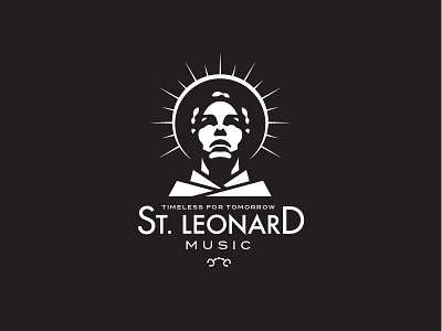 Saint Leonard Music branding design halo illustration logo mark person saint vector