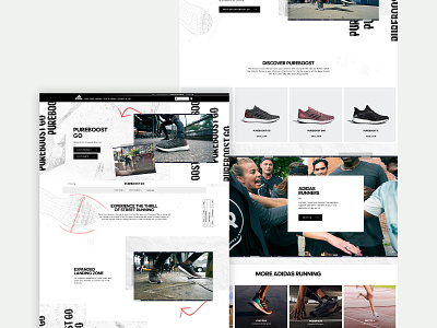 PureBoost Go - Desktop adidas design digital interface running shoes