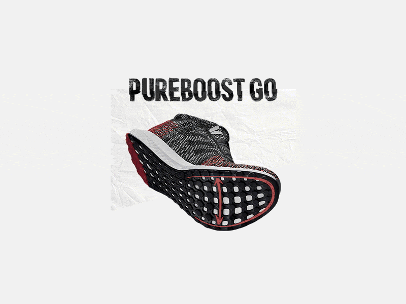 PureBoost Go - Cinemagraphs adidas cinemagraphs design digital motion running shoes ui web