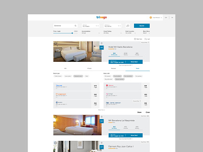 Trivago - Desktop booking design hotels product ui ux web