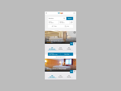 Trivago - Mobile booking design digital hotel motion ui ux web