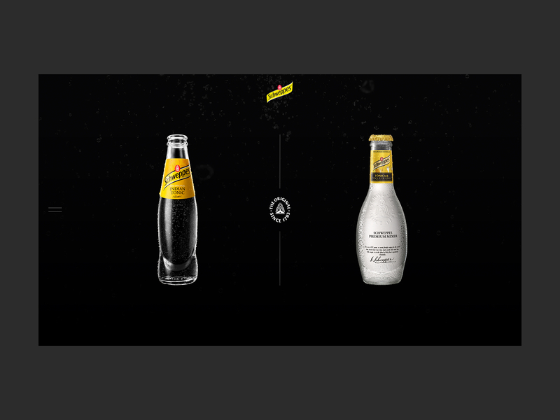 Schweppes - Desktop artdirection digital drinks minimalism product product design softdrink ui ux web