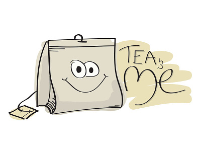 Tea & Me illustration love tea vector