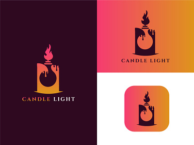 Candle Light blublogo candlelogo flatminimallogo gardientlogo gradientlogodesign lightlogo logodesign modernlogo