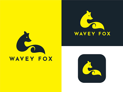 Wavey Fox animallogo foxlogo logodesign modernlogo petlogo wavelogo