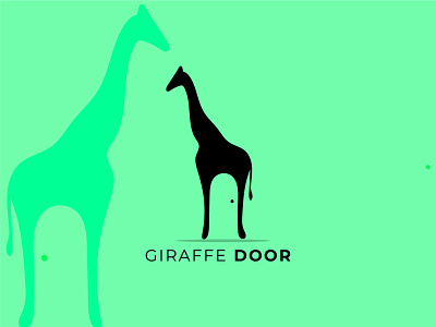 Giraffe Door animallogo brand brandidentity brandlogo creativelogo giraffelogo illustration logo logodesign modernlogo petlogo typography