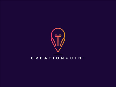 Creation Point 3d blublogo branding creationlogo creativelogo design gradientlogo graphic design illustration locationlogo logo logodesign minimallogo modernlogo smartlogo typography ui