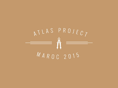 Atlas Maroc branding compass contemporary design elegant identity logo morocco plane travel typography