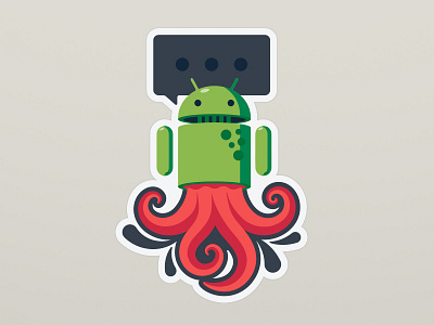 Sticker – Android android design illustration octopus sticker vector