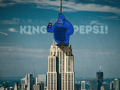 King Pepsi! digital illustration gorilla illustration pepsi