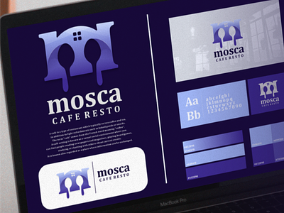 Logo for MOSCA cafe and resto app apparel branding bull design icon illustration logo ui vector