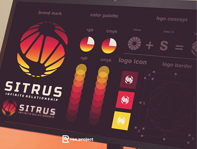sitrus infinite relationship app apparel branding bull design icon illustration logo ui vector