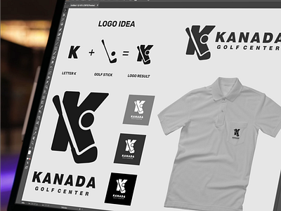 kanada golf center app apparel branding bull design golf icon illustration logo sport ui vector