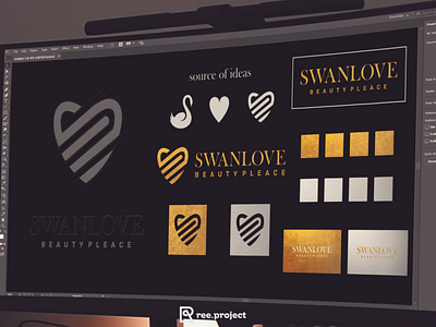 swanlove beauty place app apparel branding bull design icon illustration logo salon spa ui vector