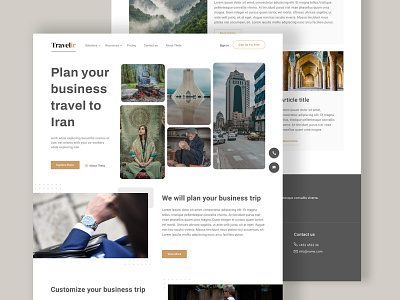 Travel agency website book travel booking business travel golden landing page travel travel agency user interface web design
