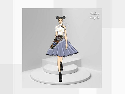 Dress Minimalis × Batik design illustration