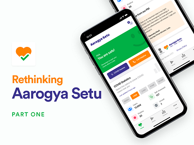 Rethinking Aarogya Setu - Part 1 aarogyasetu app design redesign redesign concept ui ux